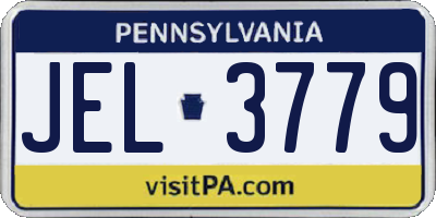 PA license plate JEL3779
