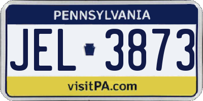 PA license plate JEL3873