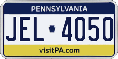 PA license plate JEL4050