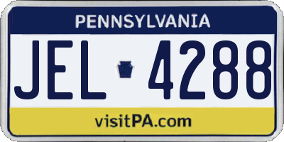 PA license plate JEL4288