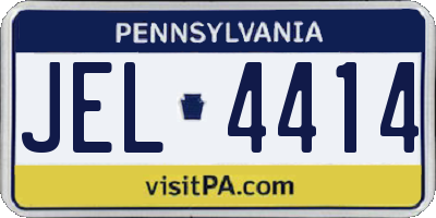 PA license plate JEL4414