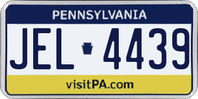 PA license plate JEL4439