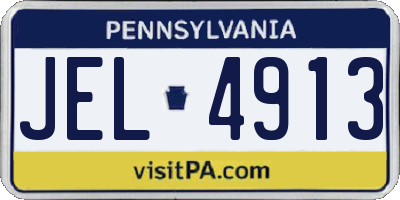 PA license plate JEL4913