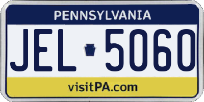 PA license plate JEL5060