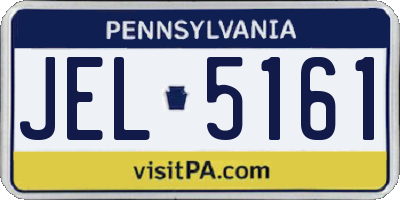 PA license plate JEL5161