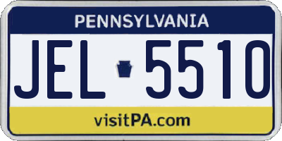 PA license plate JEL5510