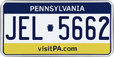 PA license plate JEL5662