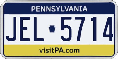 PA license plate JEL5714