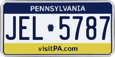 PA license plate JEL5787