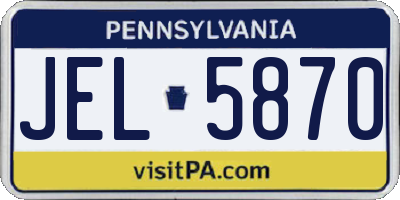 PA license plate JEL5870