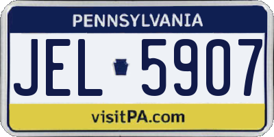 PA license plate JEL5907