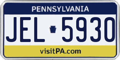 PA license plate JEL5930