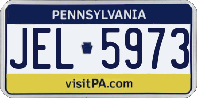 PA license plate JEL5973