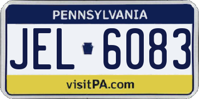 PA license plate JEL6083