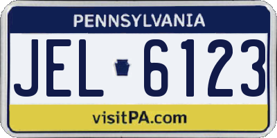 PA license plate JEL6123