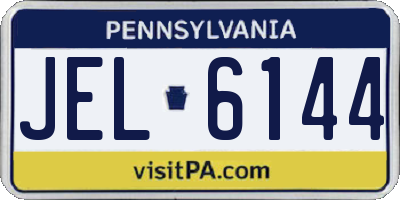 PA license plate JEL6144