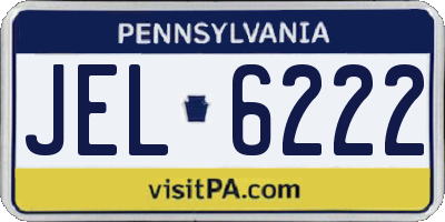 PA license plate JEL6222