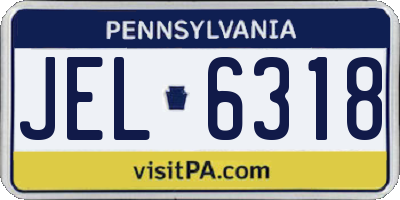 PA license plate JEL6318