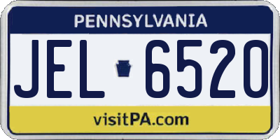 PA license plate JEL6520