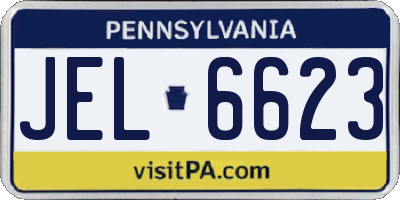 PA license plate JEL6623