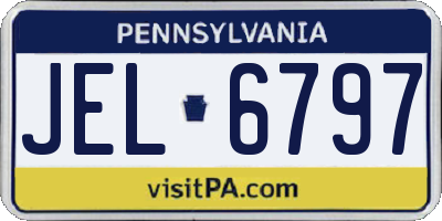 PA license plate JEL6797