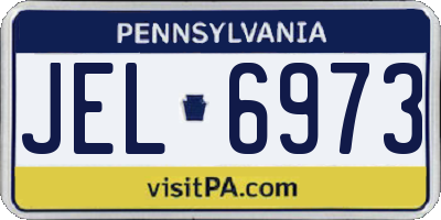 PA license plate JEL6973