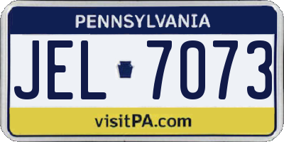 PA license plate JEL7073