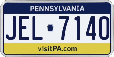 PA license plate JEL7140