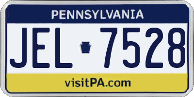 PA license plate JEL7528