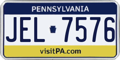 PA license plate JEL7576