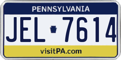 PA license plate JEL7614