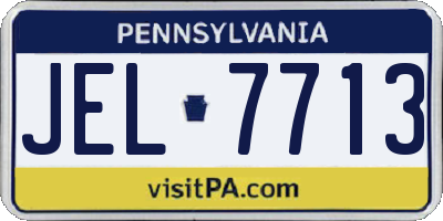 PA license plate JEL7713