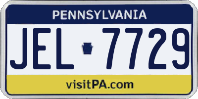 PA license plate JEL7729
