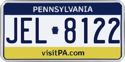 PA license plate JEL8122