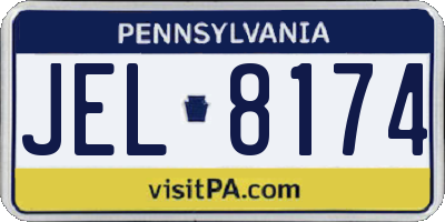 PA license plate JEL8174