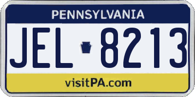 PA license plate JEL8213