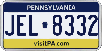 PA license plate JEL8332
