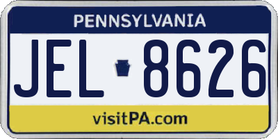 PA license plate JEL8626