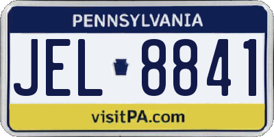 PA license plate JEL8841