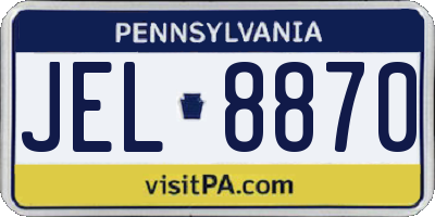 PA license plate JEL8870