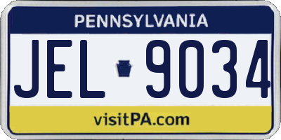 PA license plate JEL9034