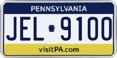 PA license plate JEL9100