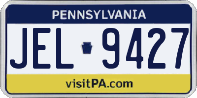 PA license plate JEL9427