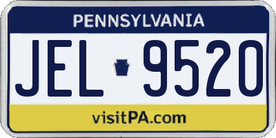 PA license plate JEL9520