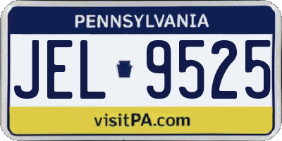 PA license plate JEL9525