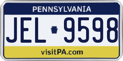 PA license plate JEL9598