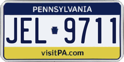 PA license plate JEL9711