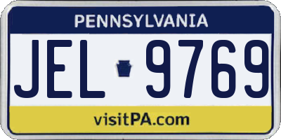 PA license plate JEL9769