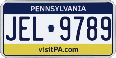 PA license plate JEL9789