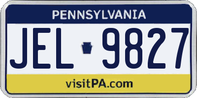 PA license plate JEL9827